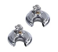 2X Padlocks Heavy Duty 70MM Round Circular Disc Padlock with 2 Keys