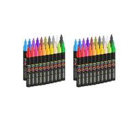 2X Paint Pens Paint Markers, 20 Colors Oil-Based Waterproof Paint Pen Set, Never Fade Quick Dry and Permanent
