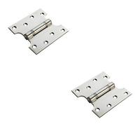 2X Pair 101.6 X 101.6 X 3mm Parliament Hinge Stainless Steel Internal Door