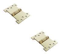 2X Pair 101.6 X 152 X 3.5mm Parliament Hinge Stainless Brass Internal Door