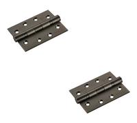 2x PAIR 102 x 76 x 3mm 13 Ball Bearing Hinge Matt Bronze Interior Door