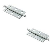 Loops 2x PAIR 64 x 35 x 2mm Finial Cabinet Hinge Satin Chrome Decorative Cupboard Loops Multicolor