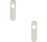 2X Pair Radius Lock Latch Plate Cover 170 X 45 X 8mm Satin Stainless Steel