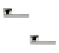 2x PAIR Square Cut Straight Bar Handle Concealed Fix Polished & Satin Steel