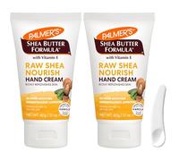 2x Palmer's Raw Shea Nourish Hydrate Hand Cream with Vitamin E, 60g, with Cosmetic Spatula, 48-Hour Moisture for Rough, Dry Skin - Silky Smooth Skin