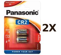 2 x Panasonic CR2 3V Lithium Photo Battery DLCR2 KCR2 CR17355 Camera