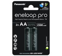 2x Panasonic Eneloop Pro AA Rechargeable Batteries 2500mAh 1.2V