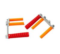 2x Panel Lifting Tools Carrying Clamps Plasterboard Lifter Drywall Carriers, 115KG Load Capacity, 55mm Opening, Anti-Drop Design, Red/Orange
