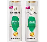 2x Pantene Pro V Shampoo Smooth & Sleek XL For Dull and Frizzy Hair 500ml