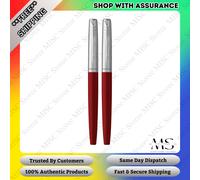 2x Parker Jotter Originals Rollerball Pens Red (Black Ink) - Brand New