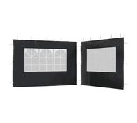Vidaxl Party Tent Sidewall 2 Pcs With Window Pe Anthracite