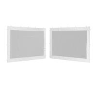 2x Party Tent Sidewall White and Black Mesh Canopy Marquee Accessory vidaXL