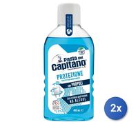 2x Pasta Capitano Mouthwash 400 Ml. Breath/Gums Protection