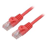 2x PCU6-10CC-0050-R patch cord U/UTP 6 line CCA PVC red 1m 26AWG cores: 8 1pcs.