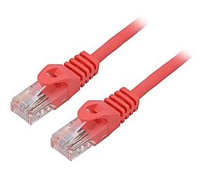 2x PCU6-10CC-0050-R patch cord U/UTP 6 line CCA PVC red 1m 26AWG cores: 8 1pcs.