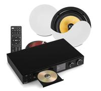 2x PD KVCS8 Coaxial 8-inch Ceiling Speaker System & Bolzano WiFi Amplifier with DAB+, Bluetooth, CD, Internet Radio - Complete HiFi Home Installed Sound Solution