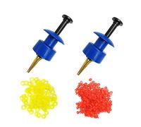 2X Pellet Bander Tool Micro Bait Bands Banding Match Coarse Fishing Terminal Tackle Set w/ 600 Bands (Blue)