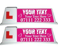 2X Personalised Driving School Roof Sign Graphics Driving Instructor Learner ds2
