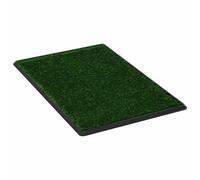 2x Pet Toilets and Tray Faux Turf Green WC Dog Potty Puppy Toilet Mat vidaXL