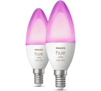 2x Philips Hue Richer Colours E14 Candle SES White Colour Wireless Bulb (Twin) [EEK: A+++]