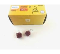2x Philips Lamps 12V 3W B10d 12614CP BAX10d Brown
