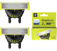 2x Philips OneBlade Original replacement 360 Blade Heads, QP420/50
