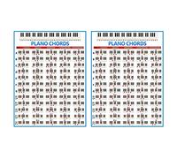 2X Piano Chords Chart Key Music Graphic Exercise Stave Piano Chord Practice Chart 88-Key