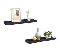 Vidaxl Picture Frame Ledge Shelves 2 Pcs Black 40X9X3 Cm Mdf