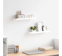 2x Picture Frame Ledge Shelves MDF Wood Shelf Multi Colours Multi Sizes vidaXL
