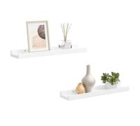 Vidaxl Picture Frame Ledge Shelves 2 Pcs White 40X9X3 Cm Mdf