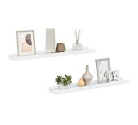 Vidaxl Picture Frame Ledge Shelves 2 Pcs White 60X9X3 Cm Mdf
