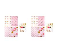 2X Pink Gold Birthday Girls Folded Sheets for Party,Wedding,Valentine's Day,All Occasion