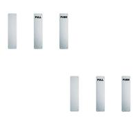 2x Plain Door Finger Plate 300 x 75mm Satin Anodised Aluminium Push Plate