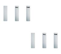 Loops 2x Plain Door Finger Plate 300 x 75mm Satin Anodised Aluminium Push Plate Loops Multicolor