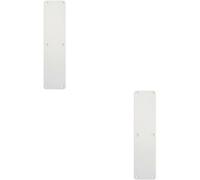 Loops 2x Plain Door Finger Plate 350 x 75mm Satin Anodised Aluminium Push Plate Loops Multicolor