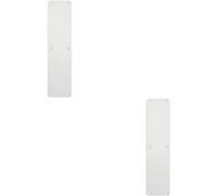 2x Plain Door Finger Plate 350 x 75mm Satin Anodised Aluminium Push Plate