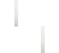 Loops 2x Plain Door Finger Plate 650 x 75mm Bright Stainless Steel Push Plate in Metallics Loops Metallics