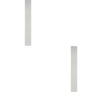 2x Plain Door Finger Plate 650 x 75mm Satin Anodised Aluminium Push Plate Loops Multi One Size