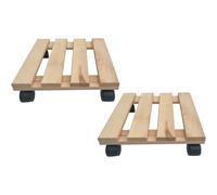 2x Plant Roller Square 30cm 120 kg Flower Pot Saucer Rolling Board Cart Tub