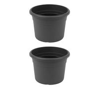 2x Planter Plastic round Ø 60 CM Anthracite Flowerpot Planter Flower Pot