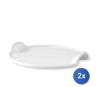 2X Plates In Porcelain, Ø 30 Cm, White H&H