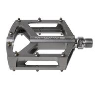 2x Platform Pedals FREEDOM SL Aluminium Titanium Grey Bicycle Pedals 9/16" Axle