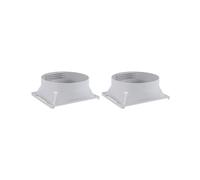 2X Portable Air Conditioner Exhaust Hose Coupler Window Adapter A/C Unit Tube Connector Parts Square to Round