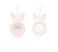 2X Portable Hanging Neck Fan Mini Adjustable Air Cooling Fan Summer Travel Lanyard Handfree Cooler USB Fan Pink & White