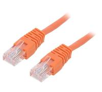 2X PP12-0.5M/O Patch cord U/UTP 5e Line CCA PVC Orange L: 05m 26AWG GEMBIRD