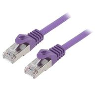2X PP6-0.25M/V Patch cord F/UTP 6 Line CCA PVC Purple L: 025m RJ45 Male GEM