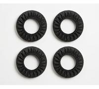 2X Pram Buggy Wheel Covers - Black Waterproof Pushchair Stroller Wheel Protectors - Floor Protection Covers for Indoor Use, Fits 12-25cm Wheels (4 pcs Small (12 to 16cm))