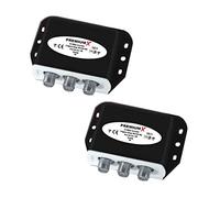 2x PremiumX DiSEqC Switch 2/1 2.0 PXD 21 2.0 Switch Compatible Motor C with Weatherproof Housing DVB-S/S2 SAT Digital Full HD 3D and HDTV