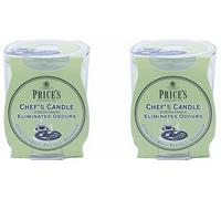 2x Price's Chef's Candle in Glass Jar - Eliminates Cooking Kitchen Odour