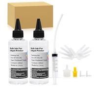 2X Printhead Cleaner Kit for Inkjet Printers, Printer Nozzle Cleaning Kit Compatible for Print Heads of PrintersEpson/HP/Canon/Brother/Lexmark/Kodak/Samsung 100ml 10ml Premium Syringe